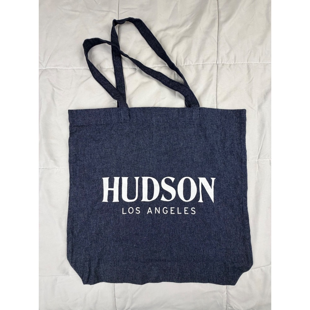 Hudson Tote Bag OS Blue Denim Graphic Logo Shoulder Bag